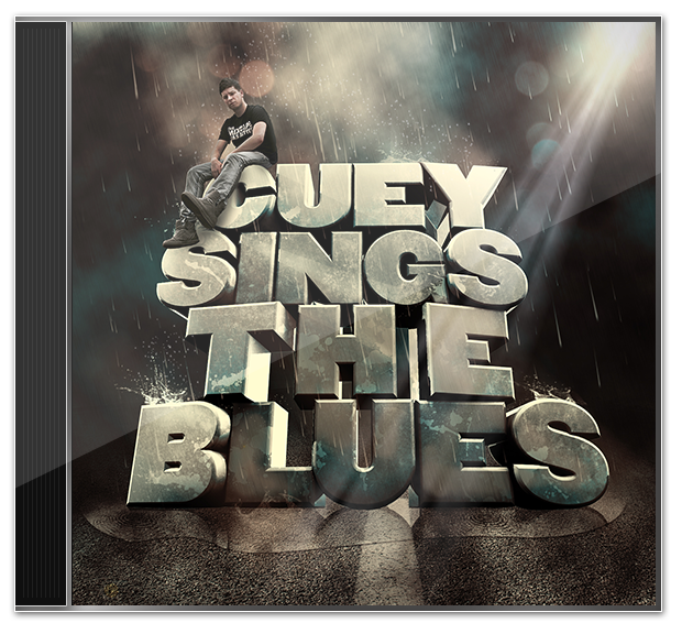 album cover design for Cuey. 3D typography