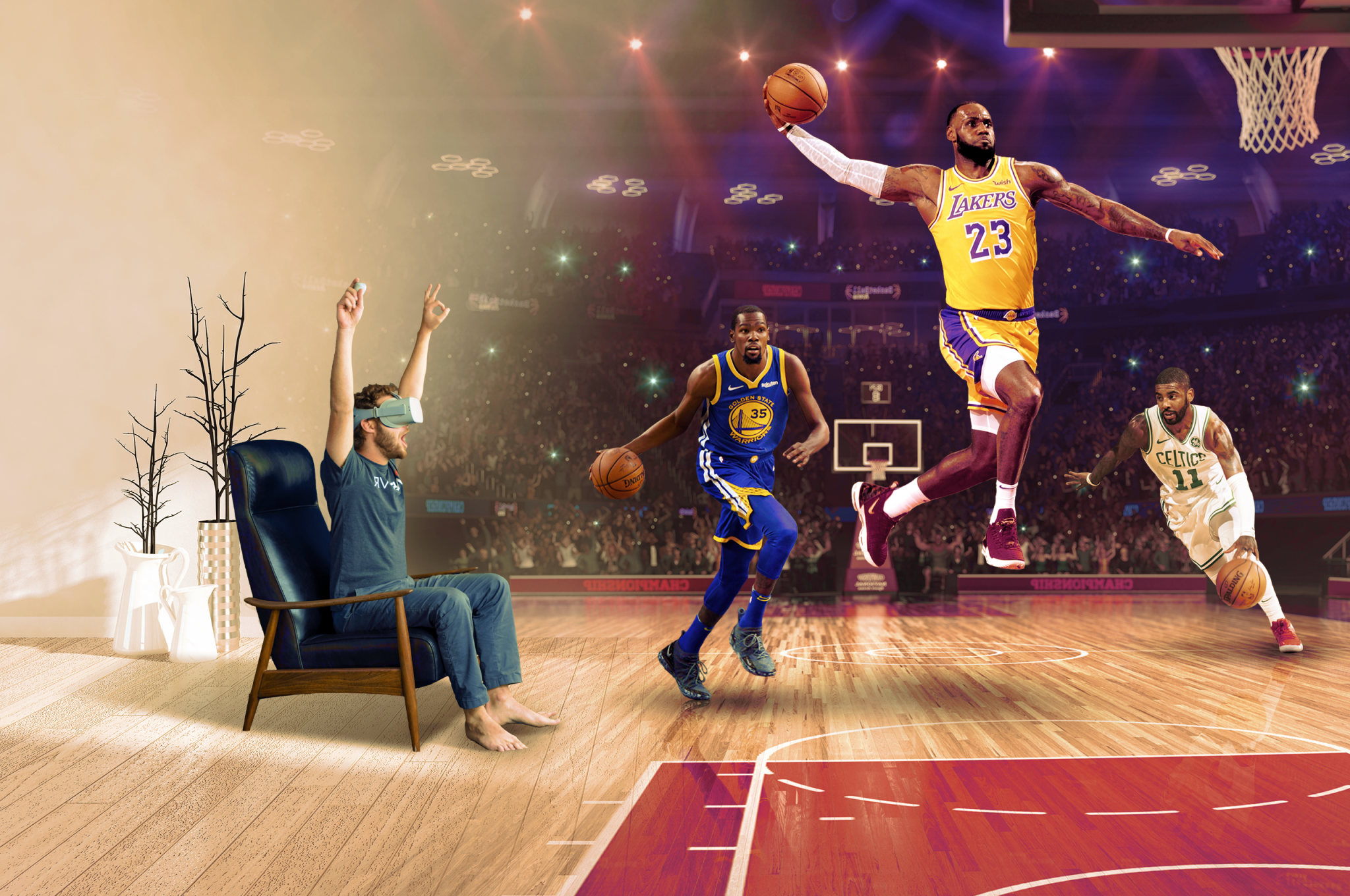 NBA in VR promo graphic