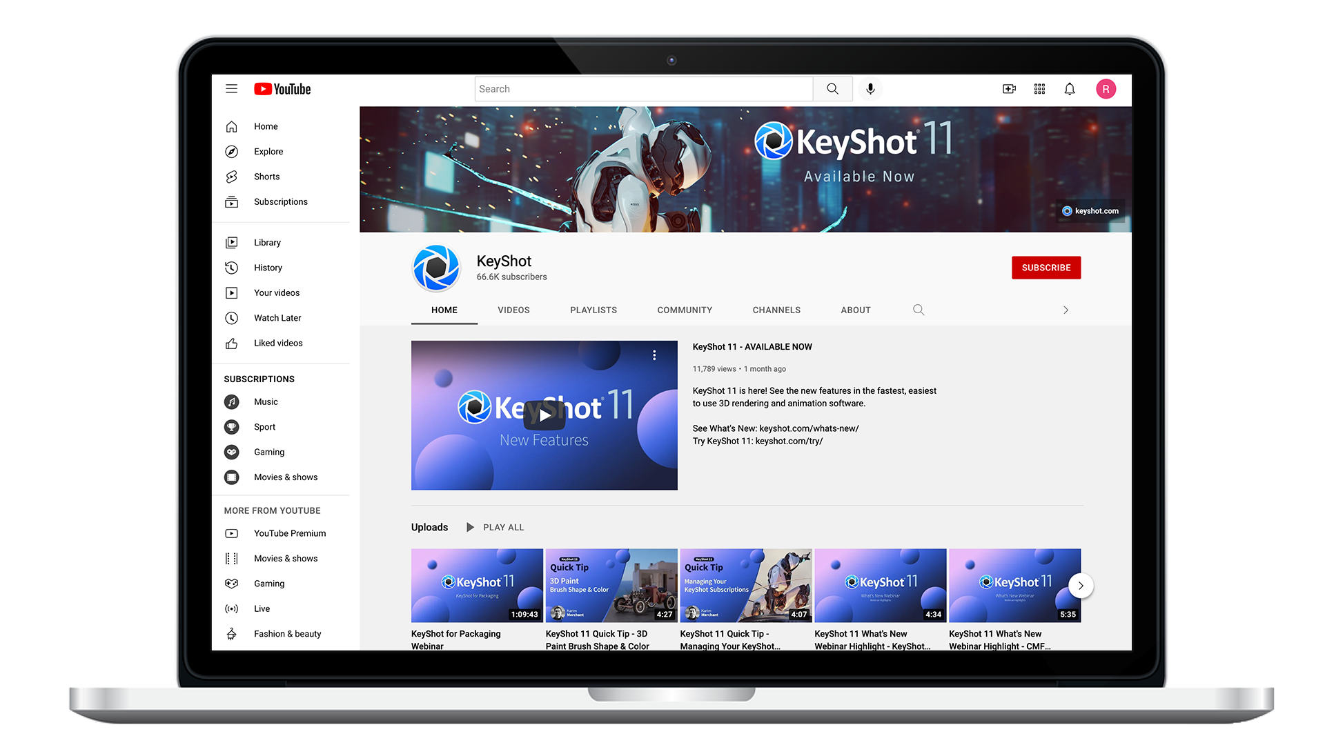 KeyShot Youtube